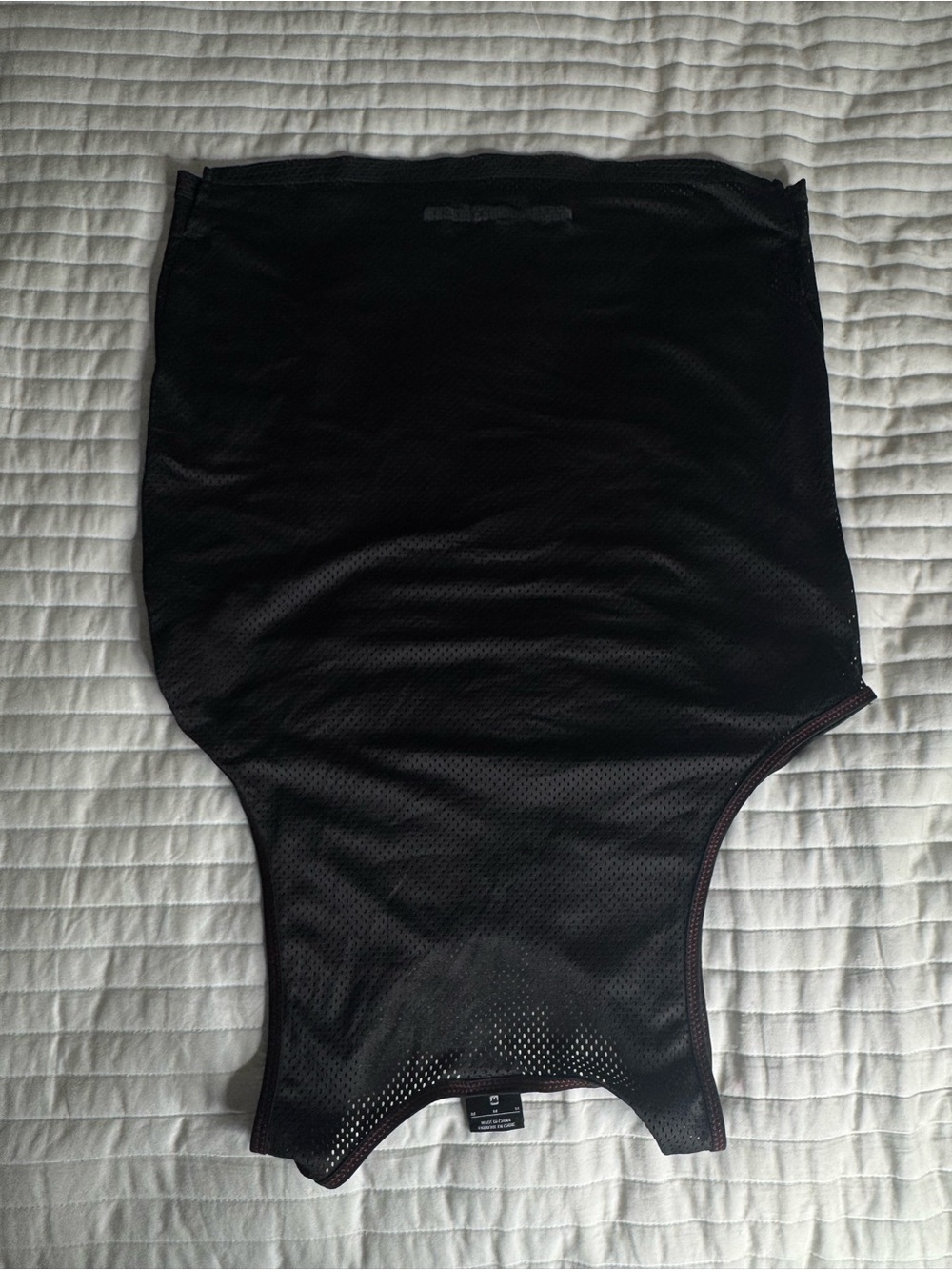 NIKE Black Mesh Tank with Green Stripe and Orange Accents - Picture 3 of 4